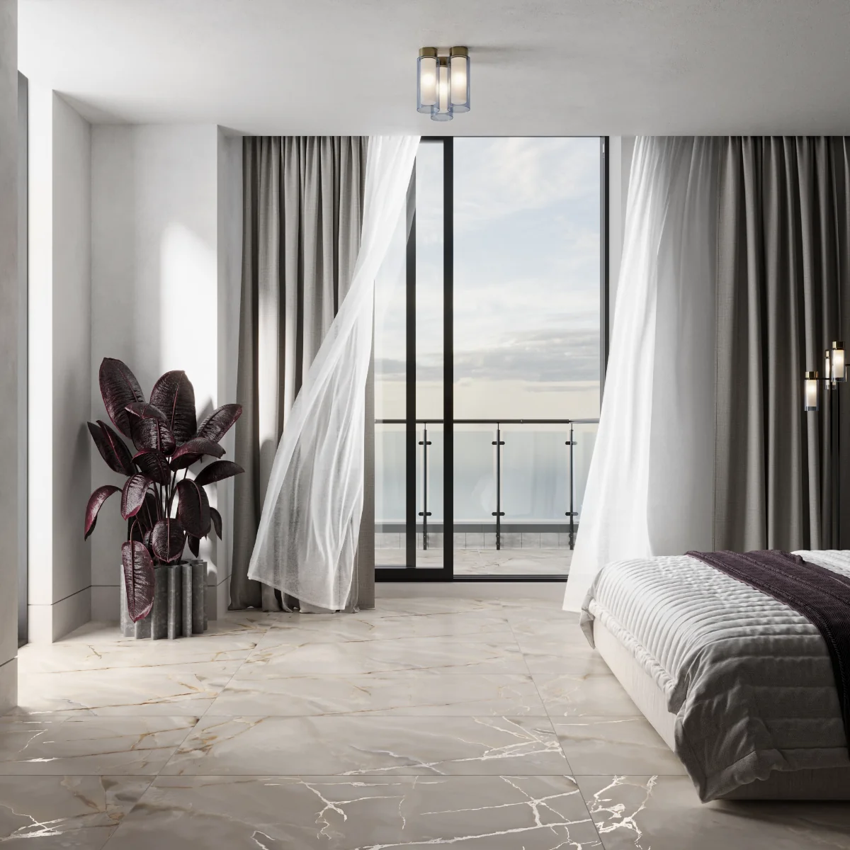 Gresie Exterior / Interior Antiderapantă Lasa Gold Carving Endless 60 x 120 cm Mată Porțelanată Rectificată Tip Marmură