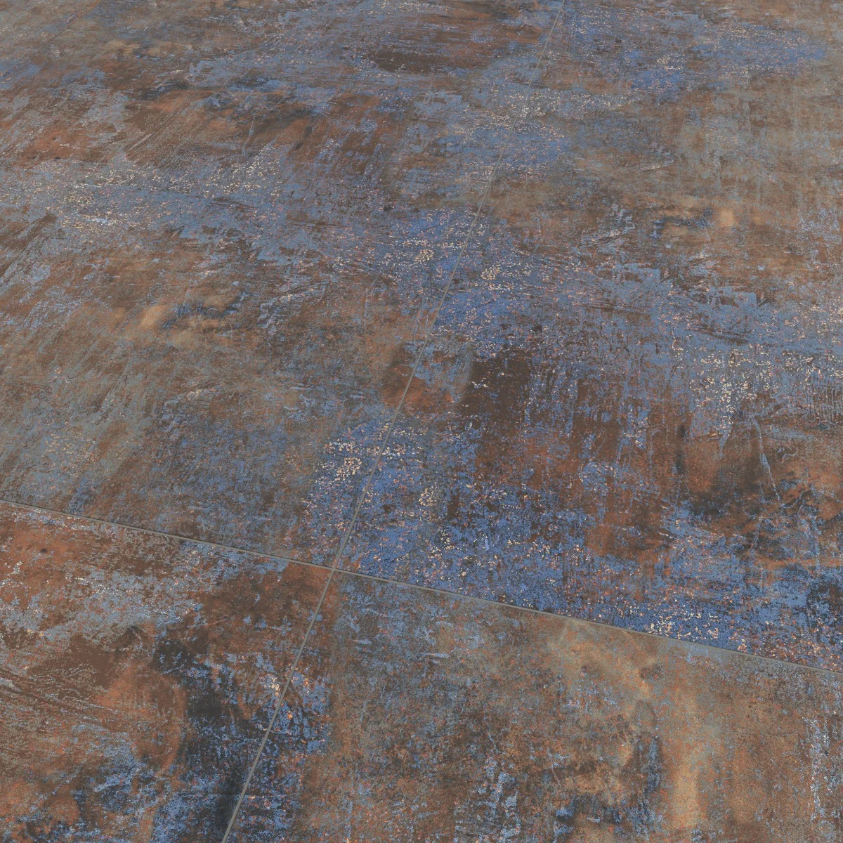 Gresie Exterior / Interior Antiderapantă Stormstone Blue Metallic 60 x 120 cm Mată Porțelanată Rectificată Aspect Ciment