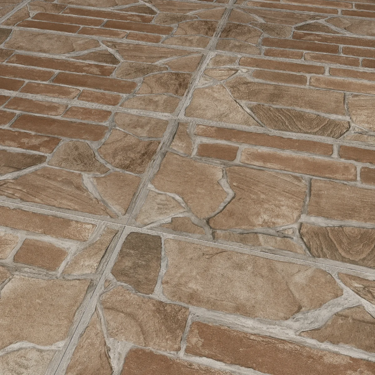 Gresie Exterior / Interior Portelanata Hisar Mix 30 x 60 cm Mata Tip Piatra