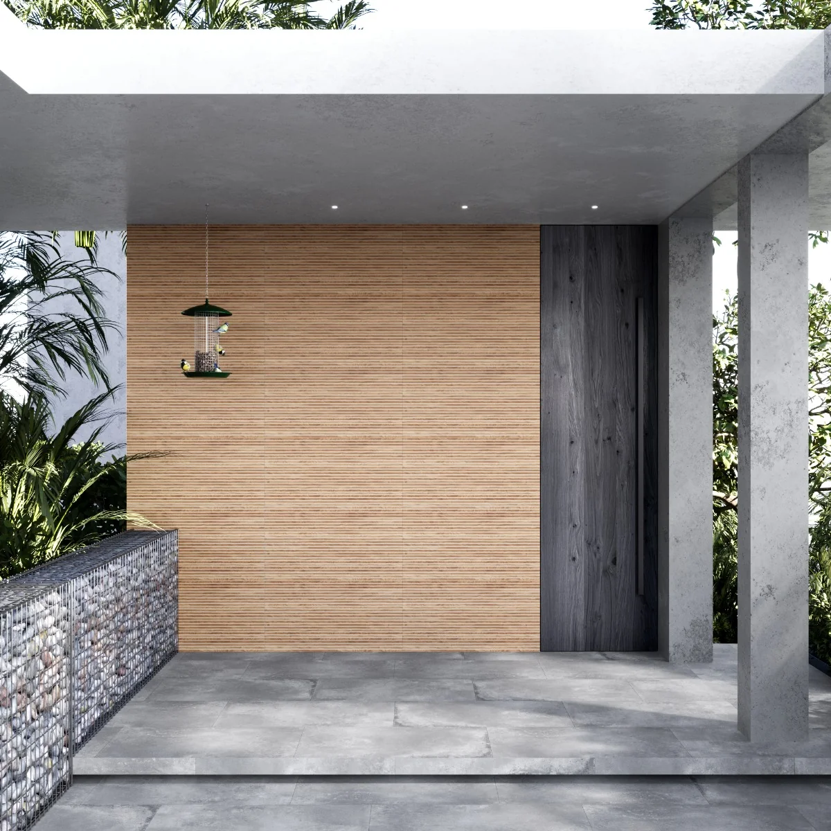 Gresie Tip Parchet Exterior / Interior Ebony Wood Brown 60 x 120 Cm Mata Portelanata Rectificata