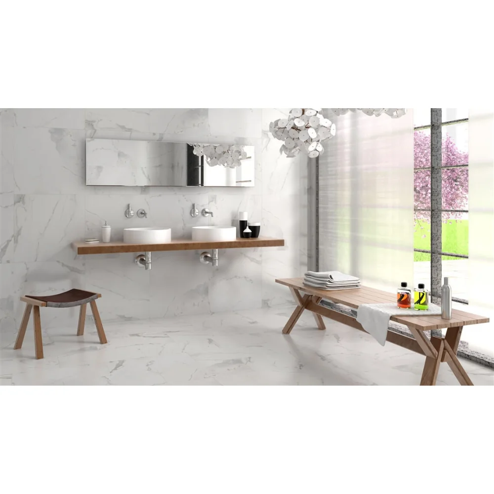 Gresie Exterior / Interior Portelanata Classic Calacatta 60 x 30 cm Mata Tip Marmura