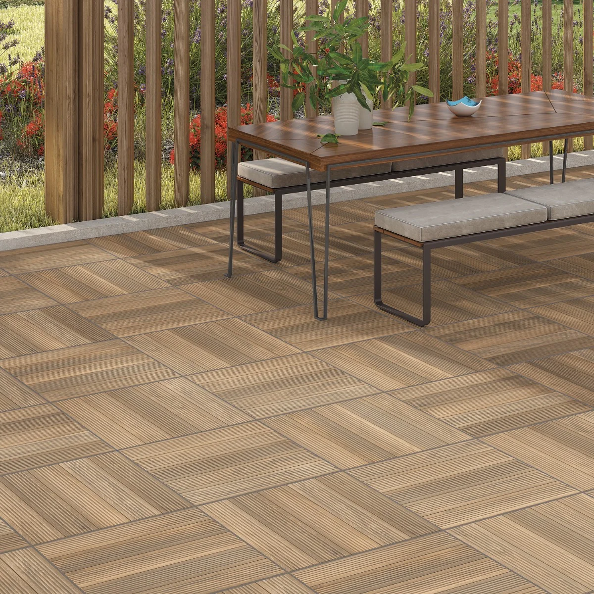 Gresie Tip Parchet Interior Olimpo 54 x 54 cm Mată Antiderapantă