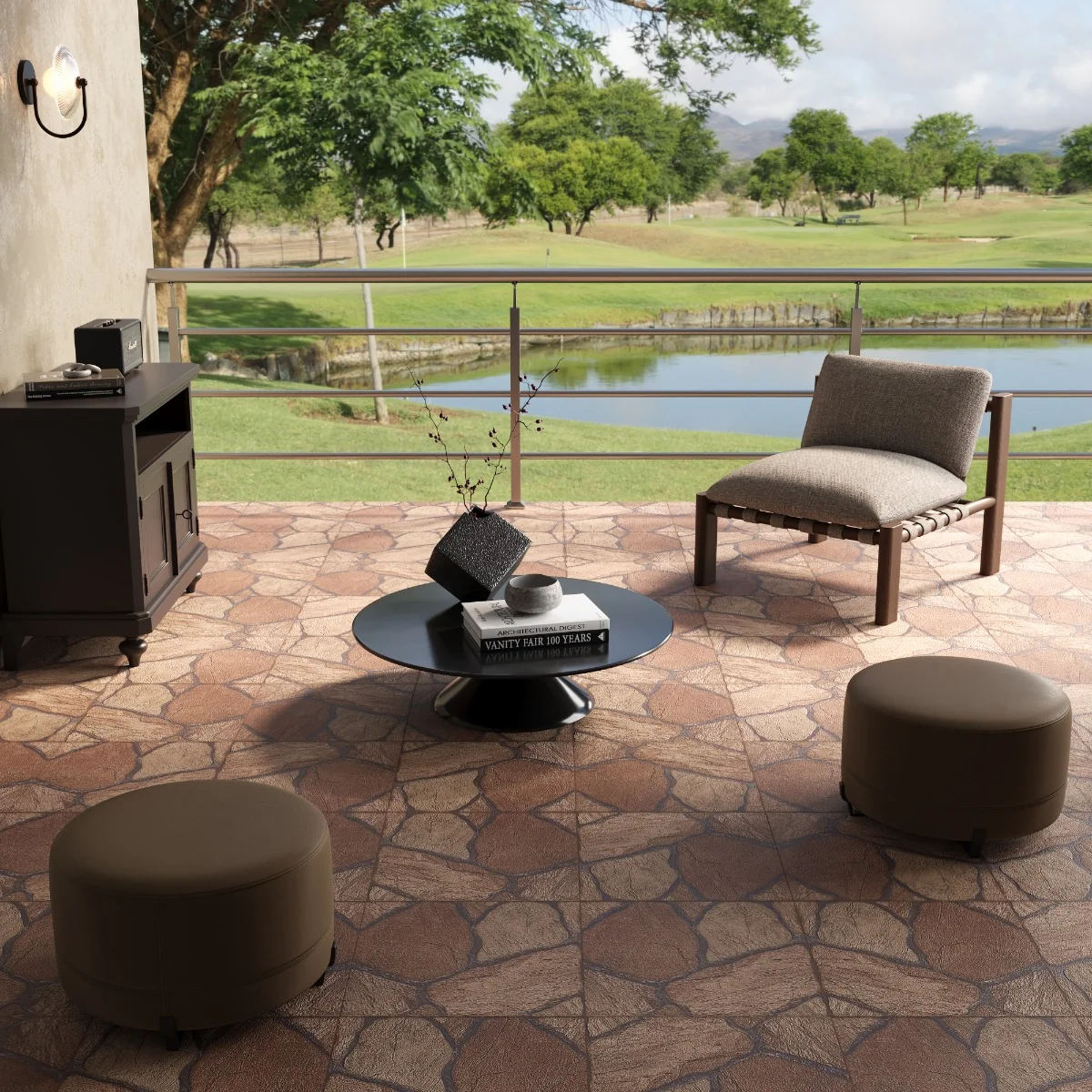 Gresie Interior Antiderapantă San Marino 45 x 45 cm Mată Tip Piatră