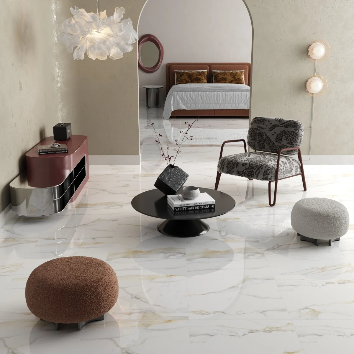 Gresie Interior Olga Plus 50 8 X 50 8 Cm Mată Tip Marmură