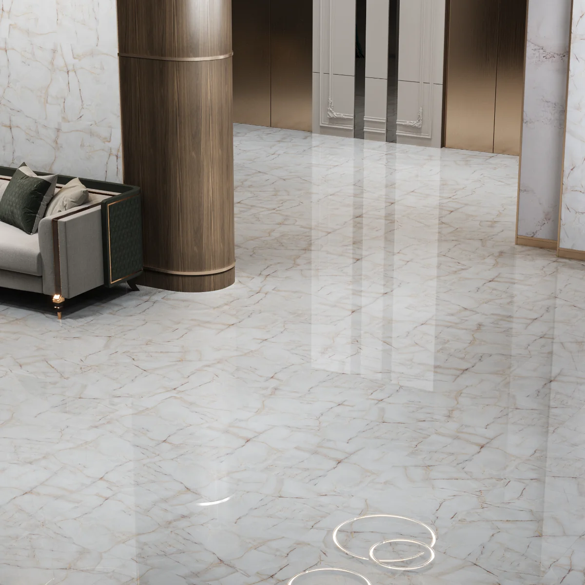 Gresie Exterior / Interior Portelanata Vega 60 X 60 Cm Lucioasa Tip Marmura