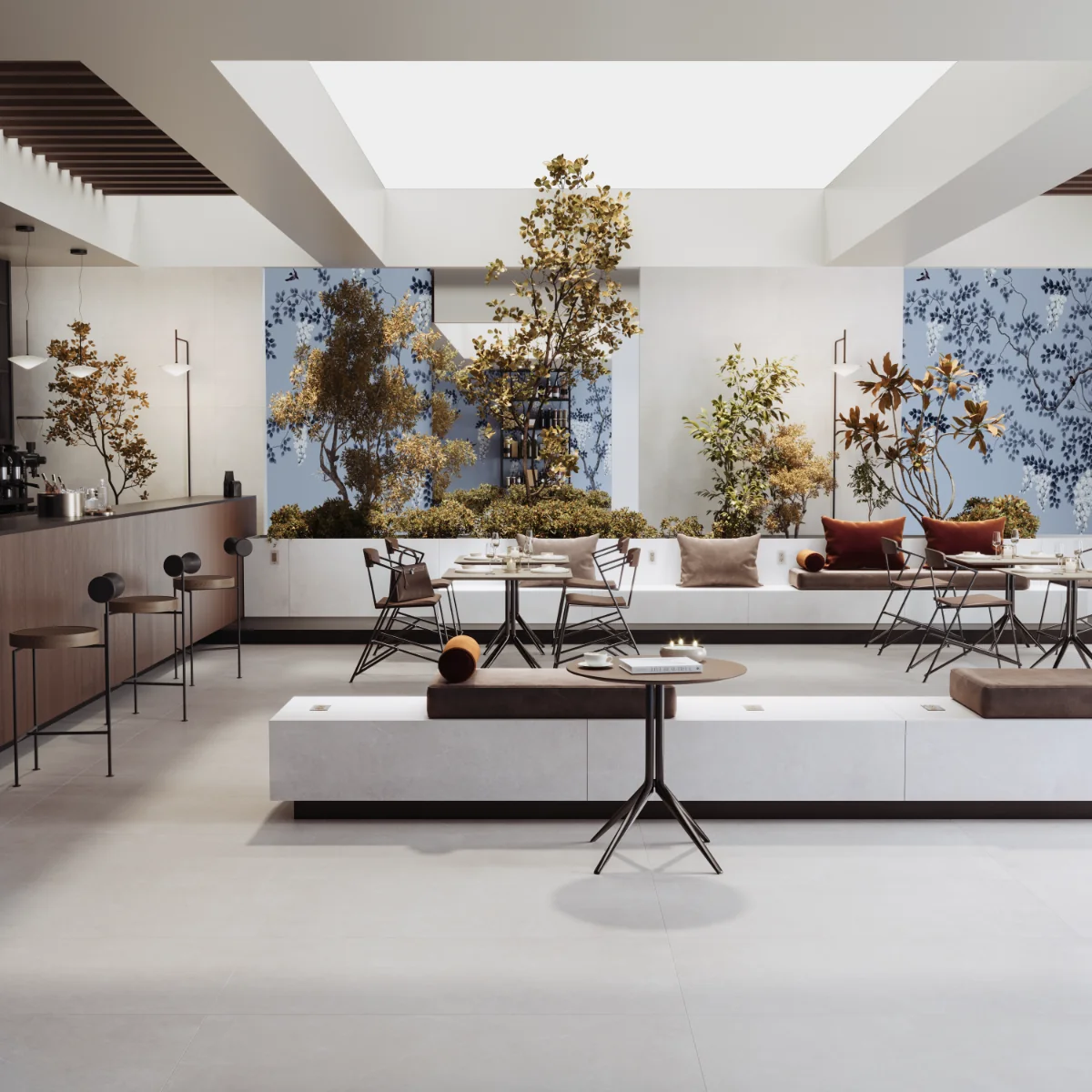 Gresie Exterior / Interior Portelanata Sterlina Silver 60 x 120 cm Mata Rectificata Aspect Ciment