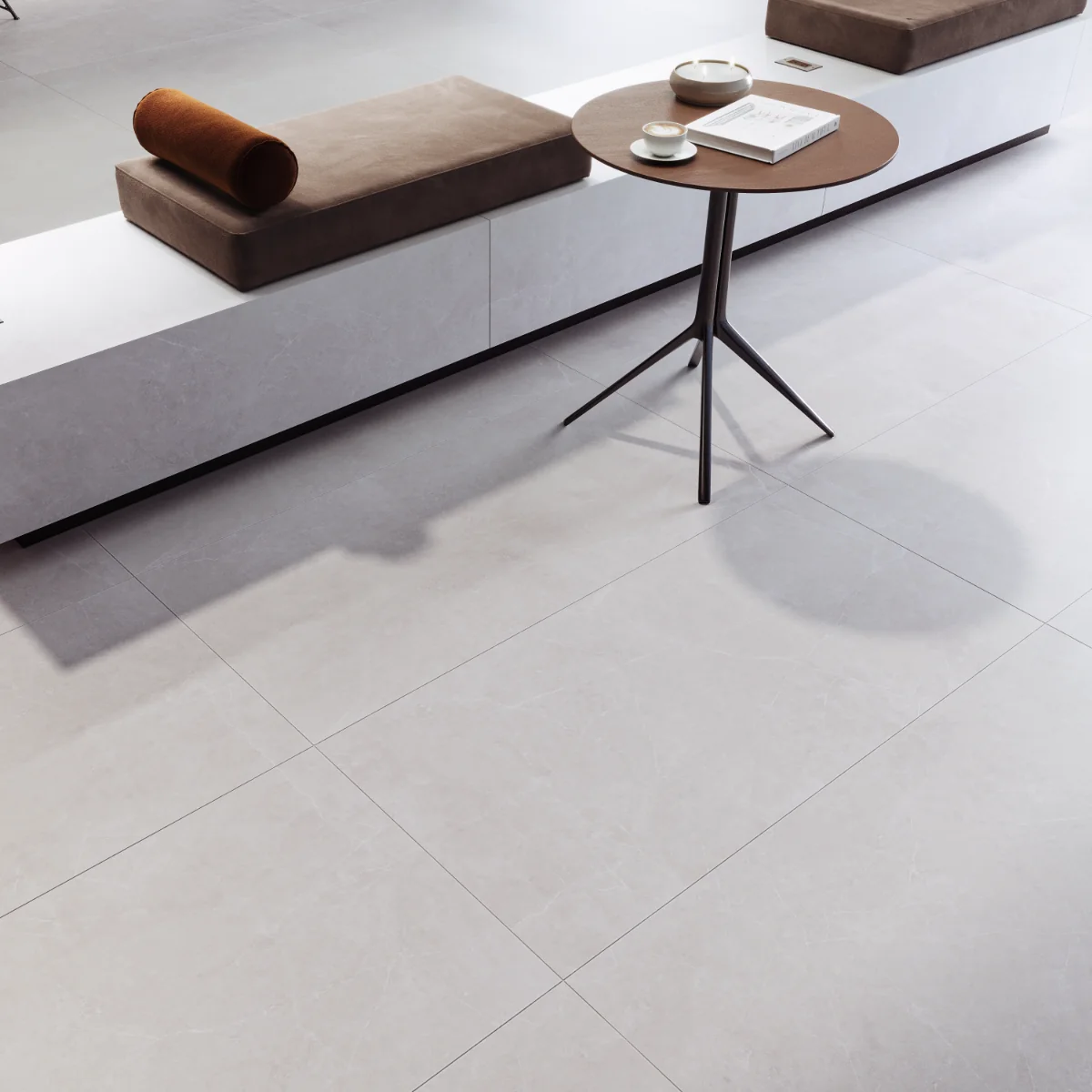 Gresie Exterior / Interior Portelanata Sterlina Silver 60 x 120 cm Mata Rectificata Aspect Ciment