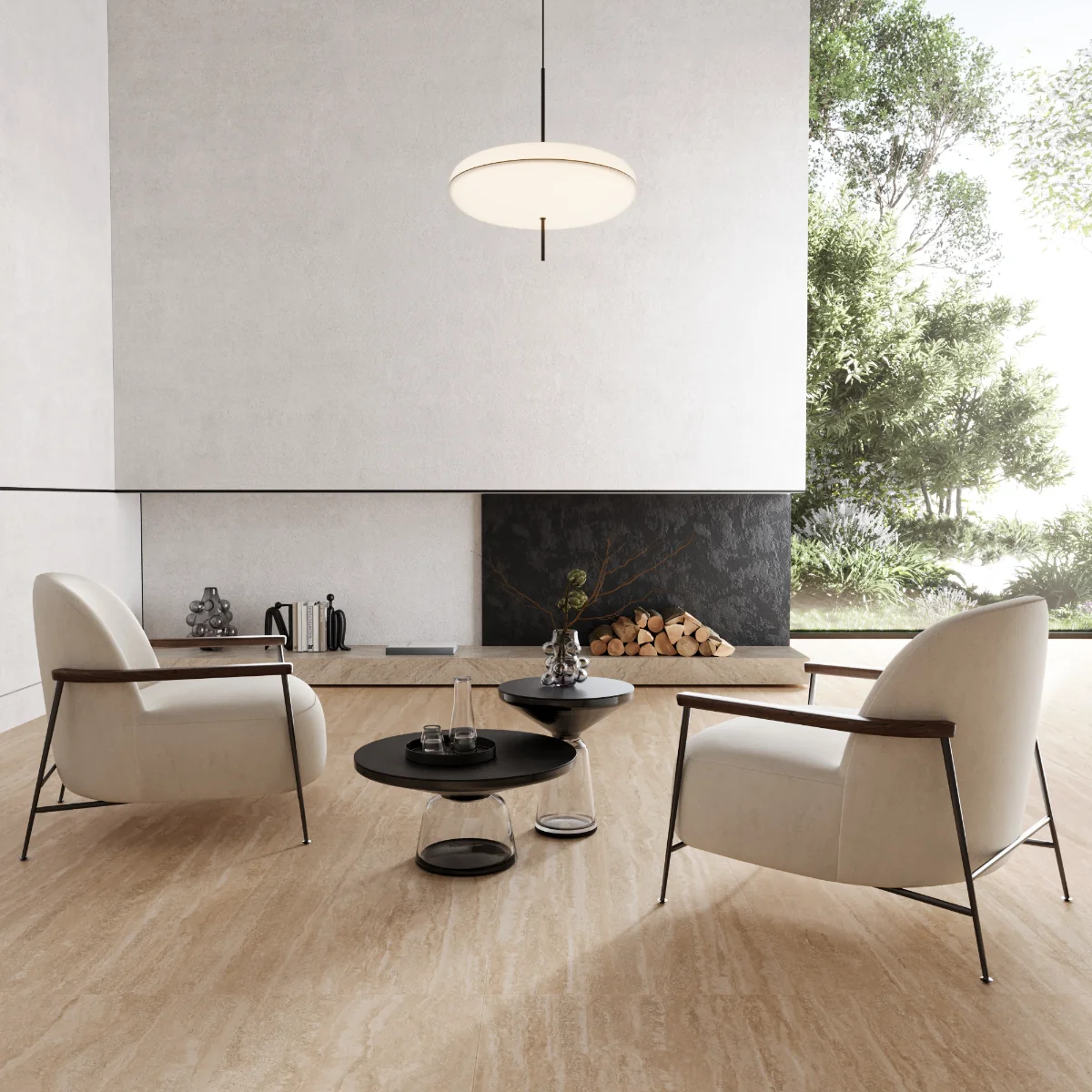 Gresie Exterior / Interior Porțelanată Travertino Roma 60 x 120 Cm Mată Rectificată Tip Piatră Naturală