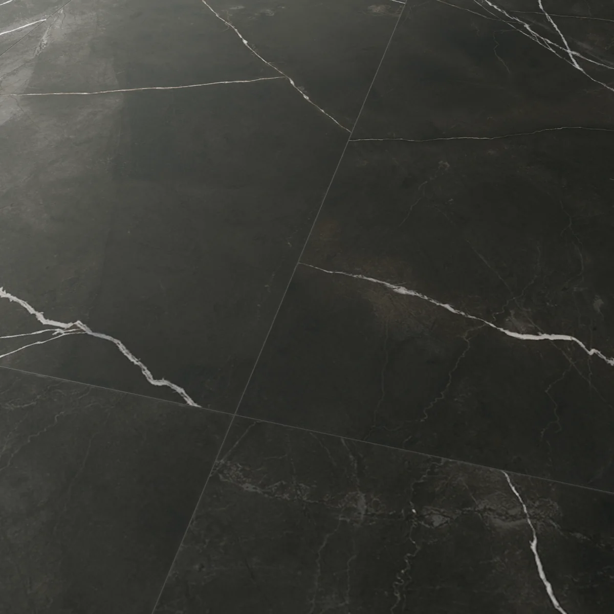 Gresie Exterior / Interior Antiderapanta Quasar Black 60 x 120 Cm Mata Portelanata Rectificata Tip Marmura