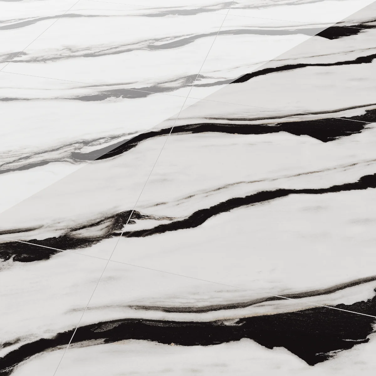 Gresie Portelanata Exterior / Interior Black Panda Endless 60 x 60 cm Lucioasa Rectificata Tip Marmura