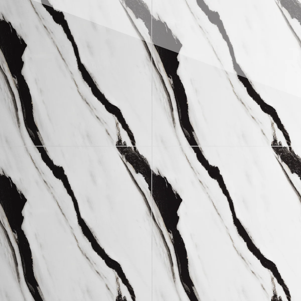 Gresie Portelanata Exterior / Interior Black Panda Endless 60 x 60 cm Lucioasa Rectificata Tip Marmura