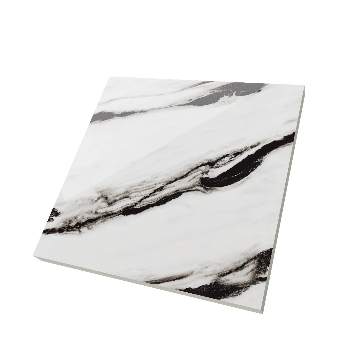 Gresie Portelanata Exterior / Interior Black Panda Endless 60 x 60 cm Lucioasa Rectificata Tip Marmura