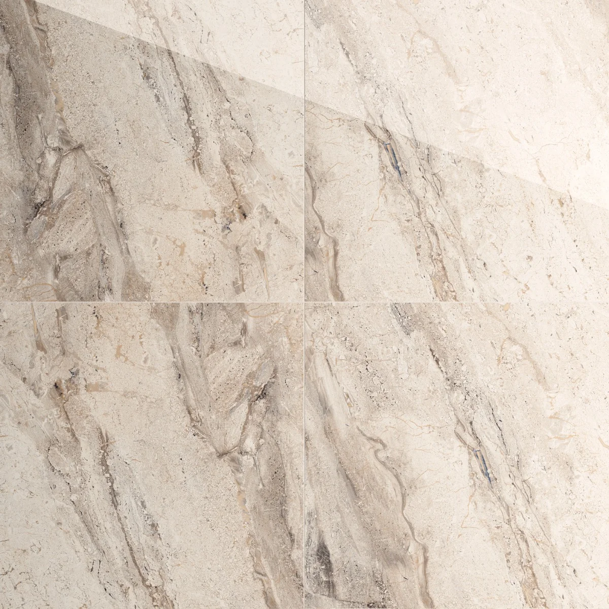 Gresie Exterior / Interior Portelanata Helena Beige 45 x 45 cm Lucioasa Tip Marmura