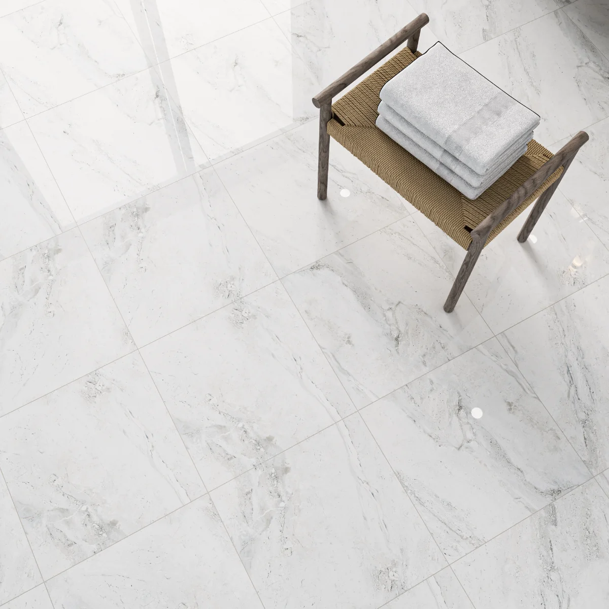 Gresie Exterior / Interior Portelanata Helena Grey 45 x 45 cm Lucioasa Tip Marmura