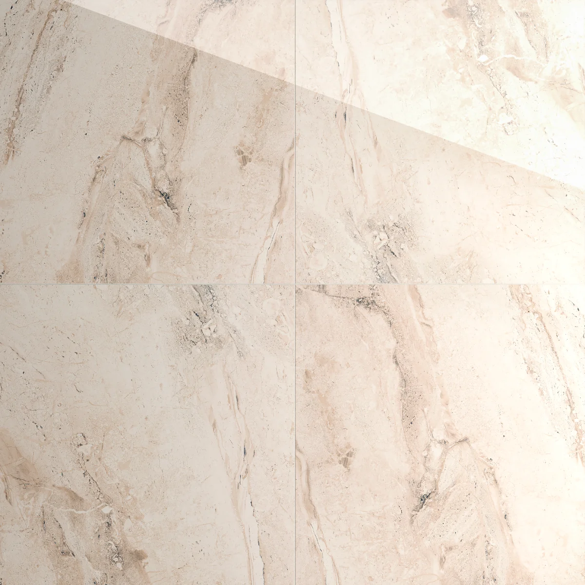 Gresie Exterior / Interior Portelanata Helena Cream 45 x 45 cm Lucioasa Tip Marmura