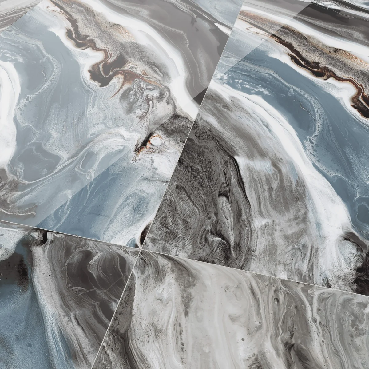 Gresie Exterior / Interior Portelanata Agua Natural 60 x 120 cm Lucioasa Rectificata Tip Marmura