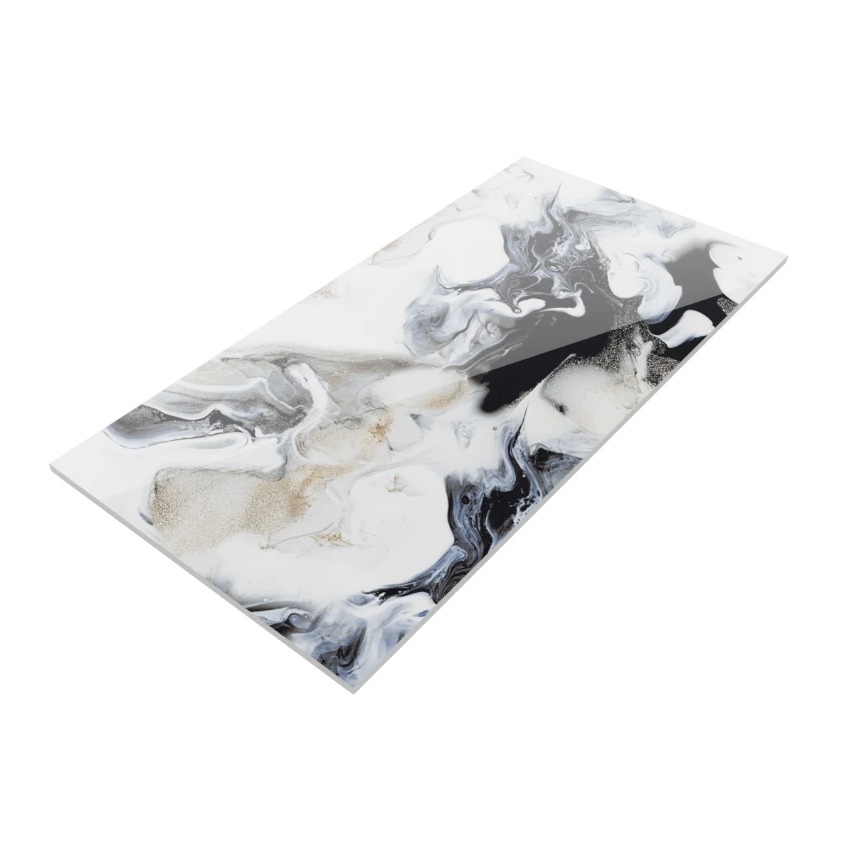 Gresie Portelanata Exterior / Interior Aurora Natural 60 x 120 cm Lucioasa Rectificata Tip Marmura