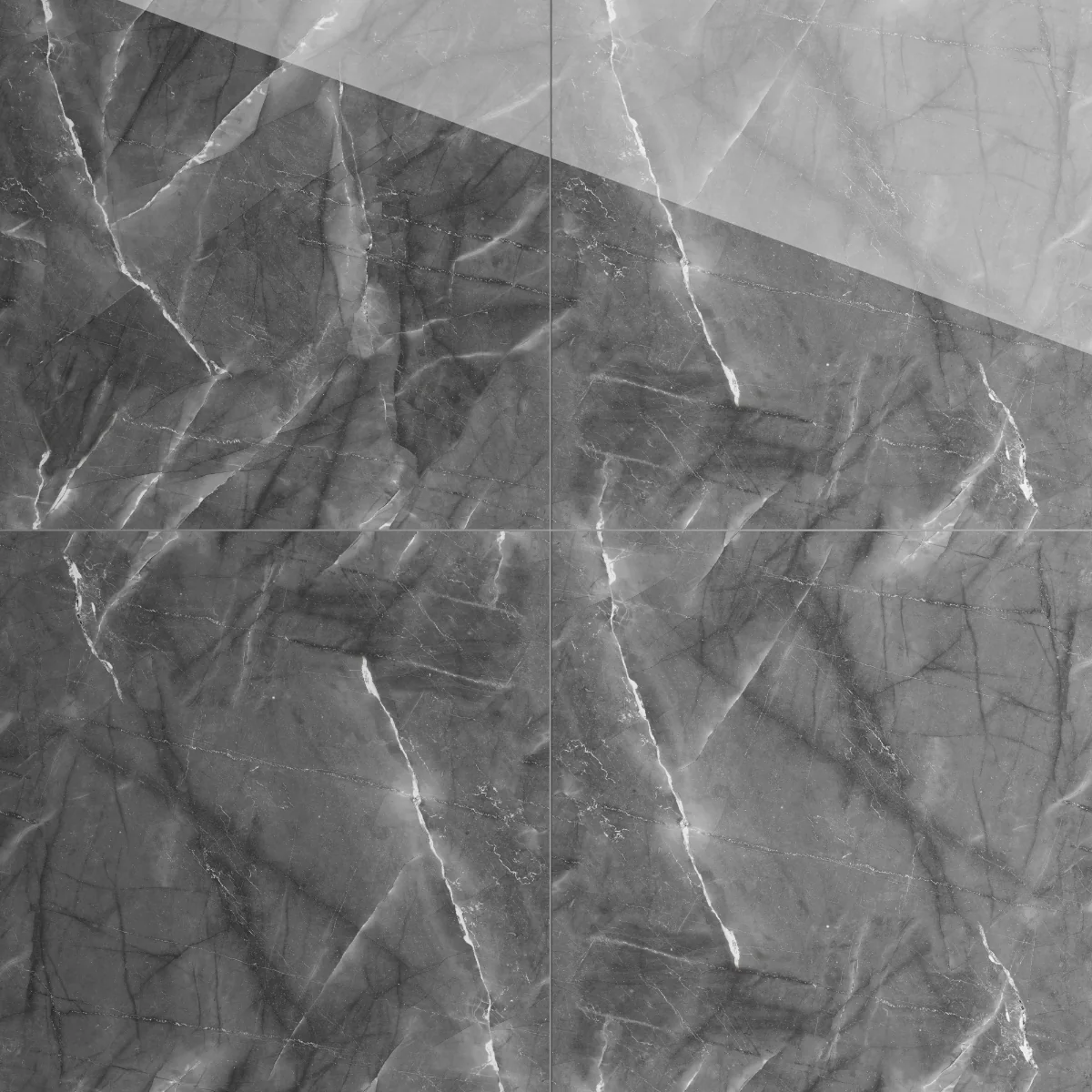 Gresie Portelanata Exterior / Interior Armany Grey Endless 60 x 60 Cm Lucioasa Rectificata Tip Marmura