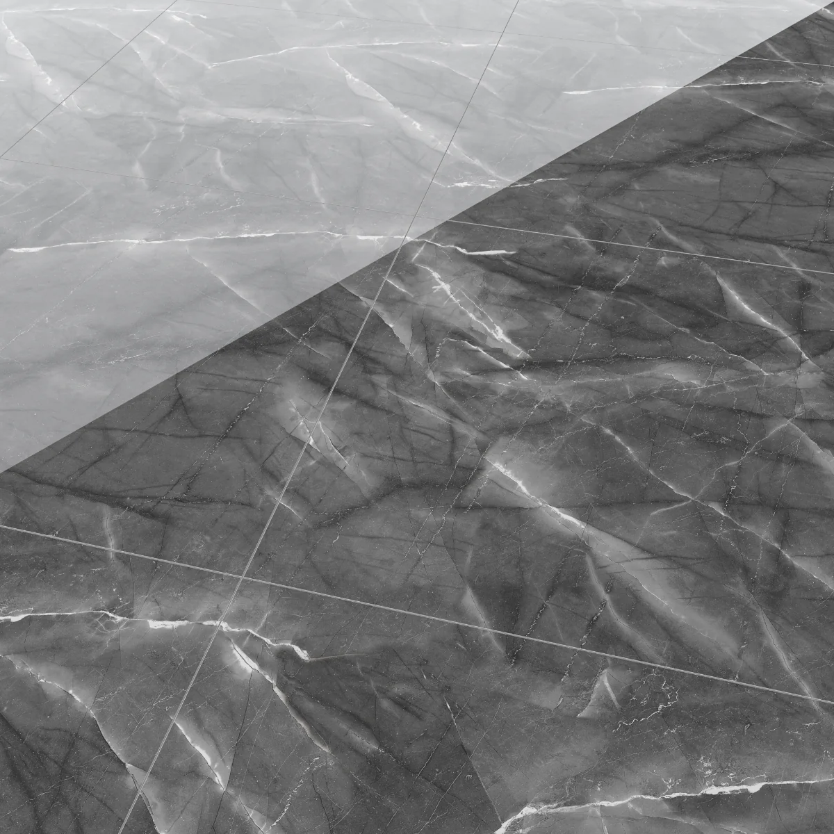 Gresie Portelanata Exterior / Interior Armany Grey Endless 60 x 60 Cm Lucioasa Rectificata Tip Marmura