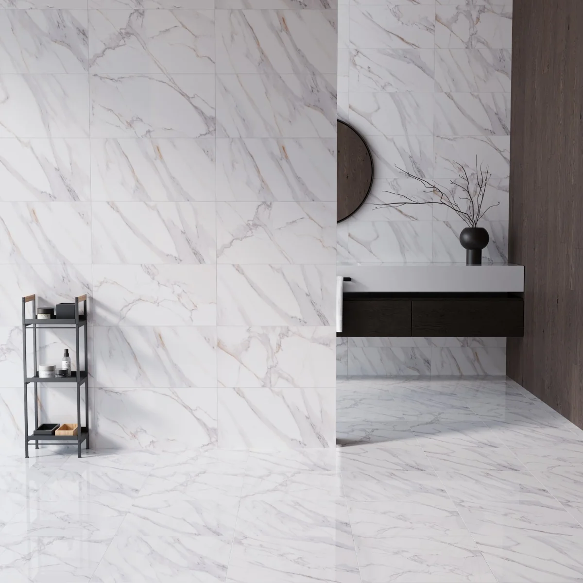 Faianta Marmi Grey Light 30.5X60.5 Lucioasa