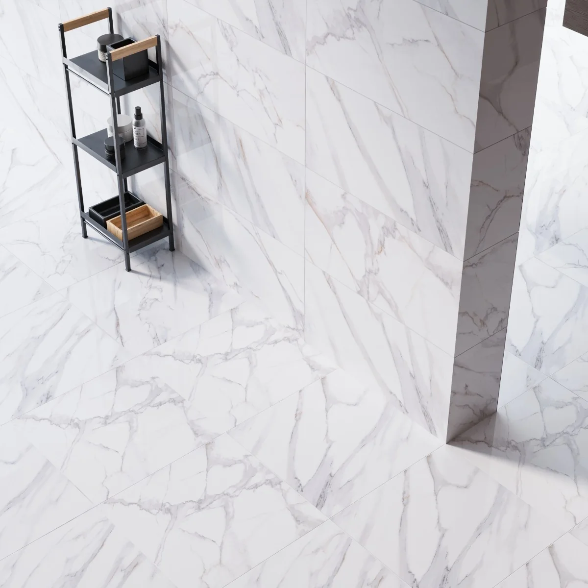 Faianta Marmi Grey Light 30.5X60.5 Lucioasa