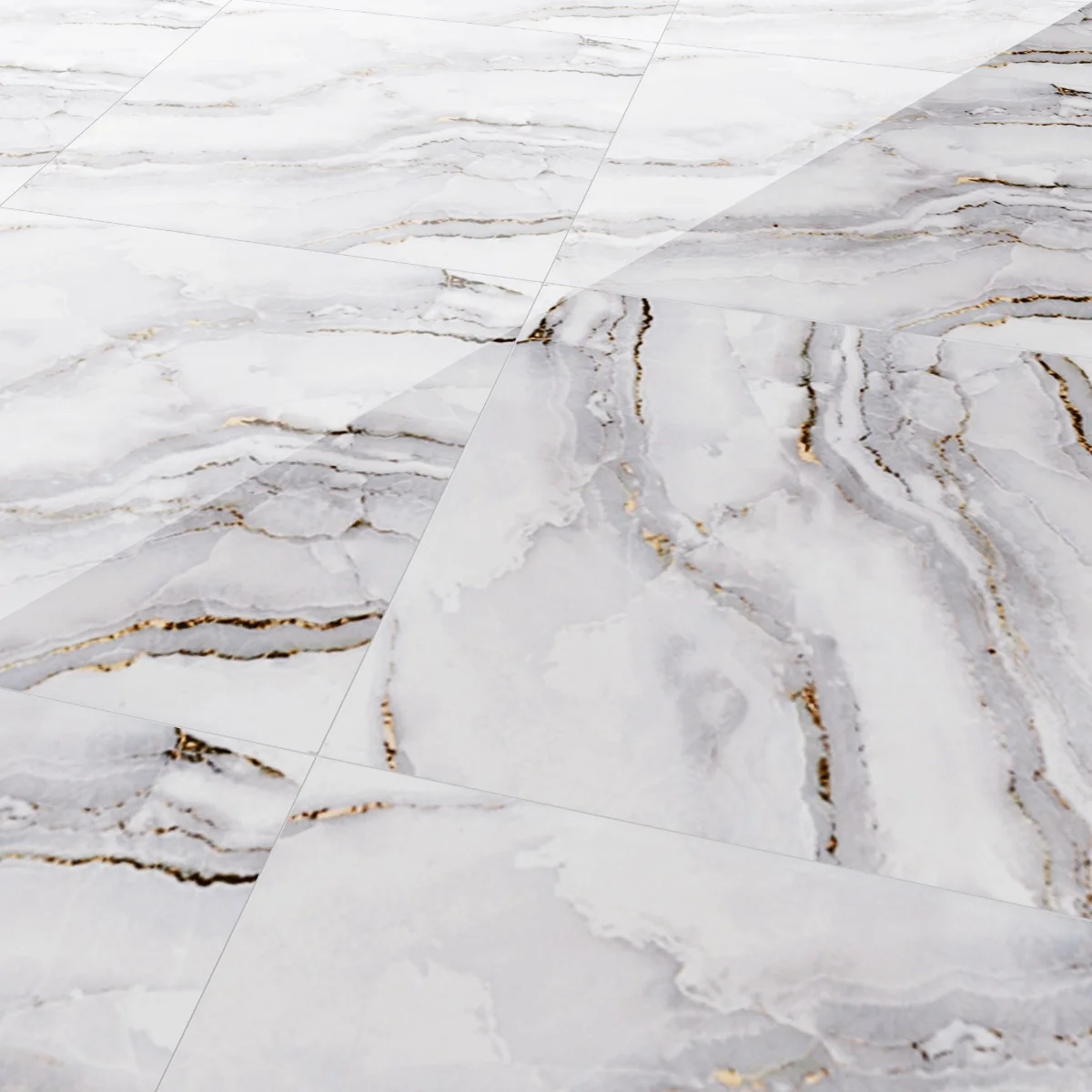 Gresie Interior Kady Light Grey 42 X 42 Cm Lucioasa Tip Marmura