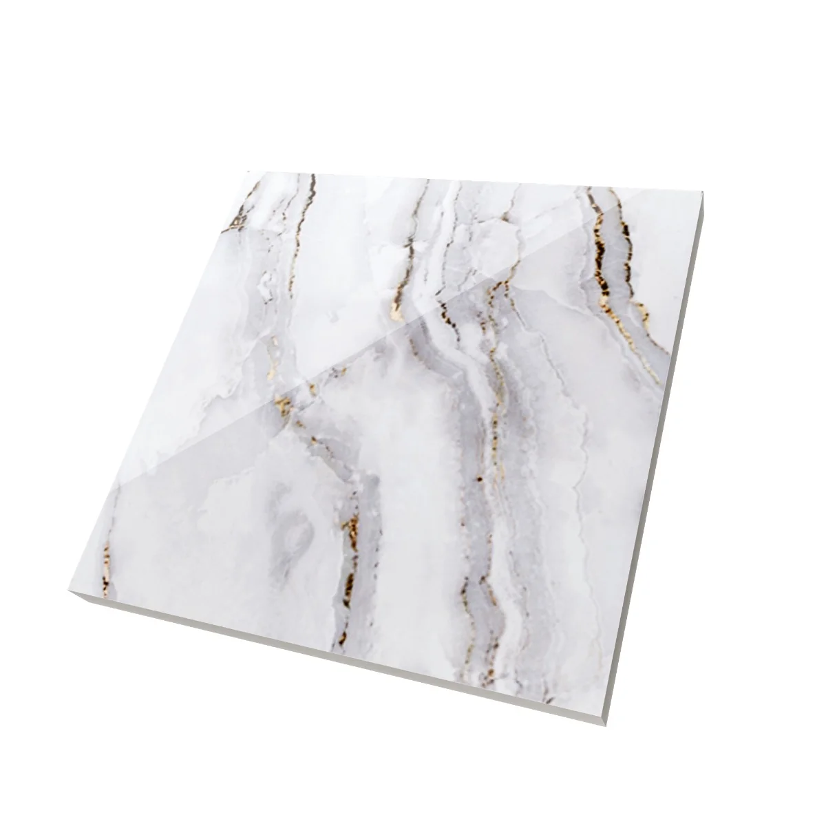 Gresie Interior Kady Light Grey 42 X 42 Cm Lucioasa Tip Marmura