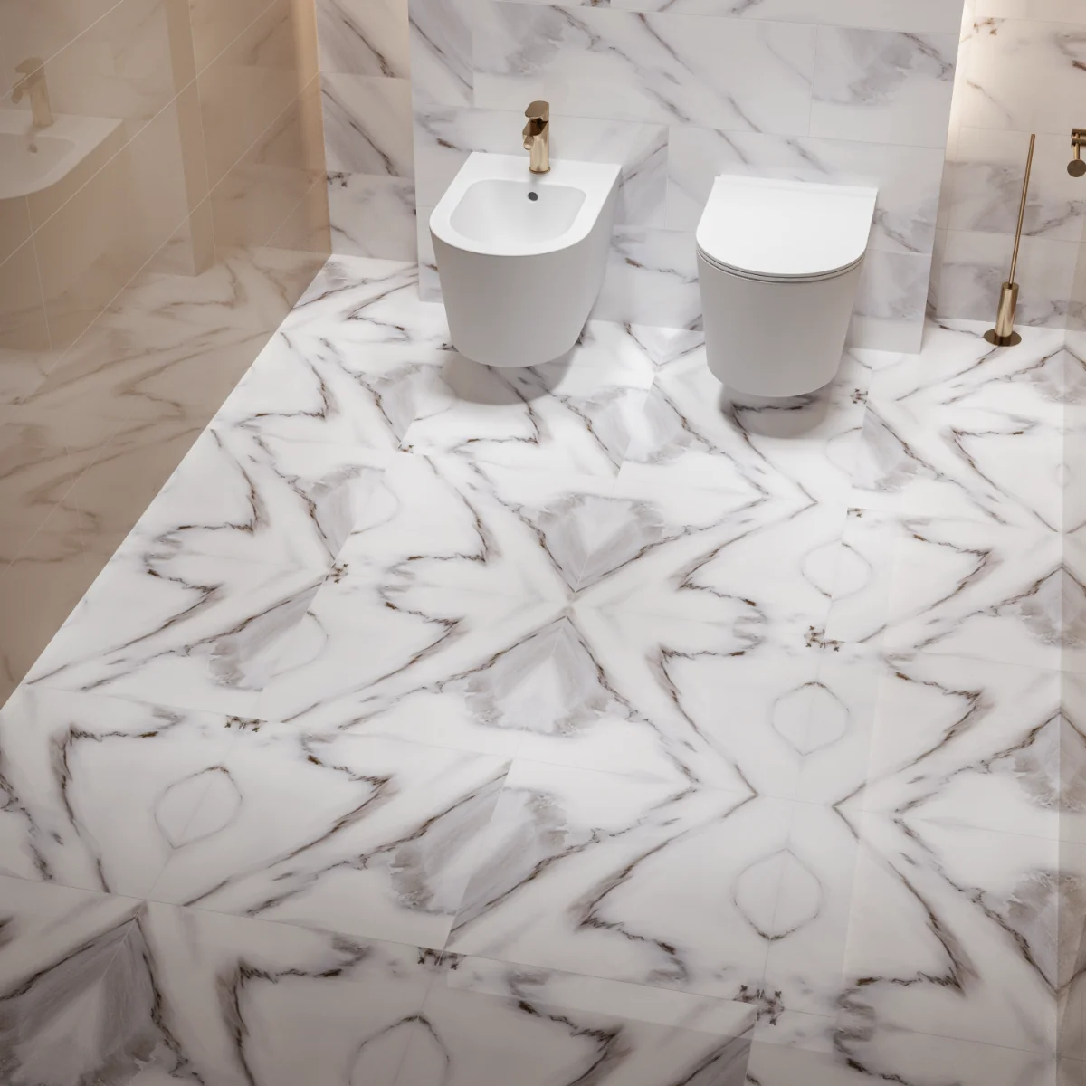 Gresie Interior Natalie Grey 42 x 42 cm Lucioasa Tip Marmura