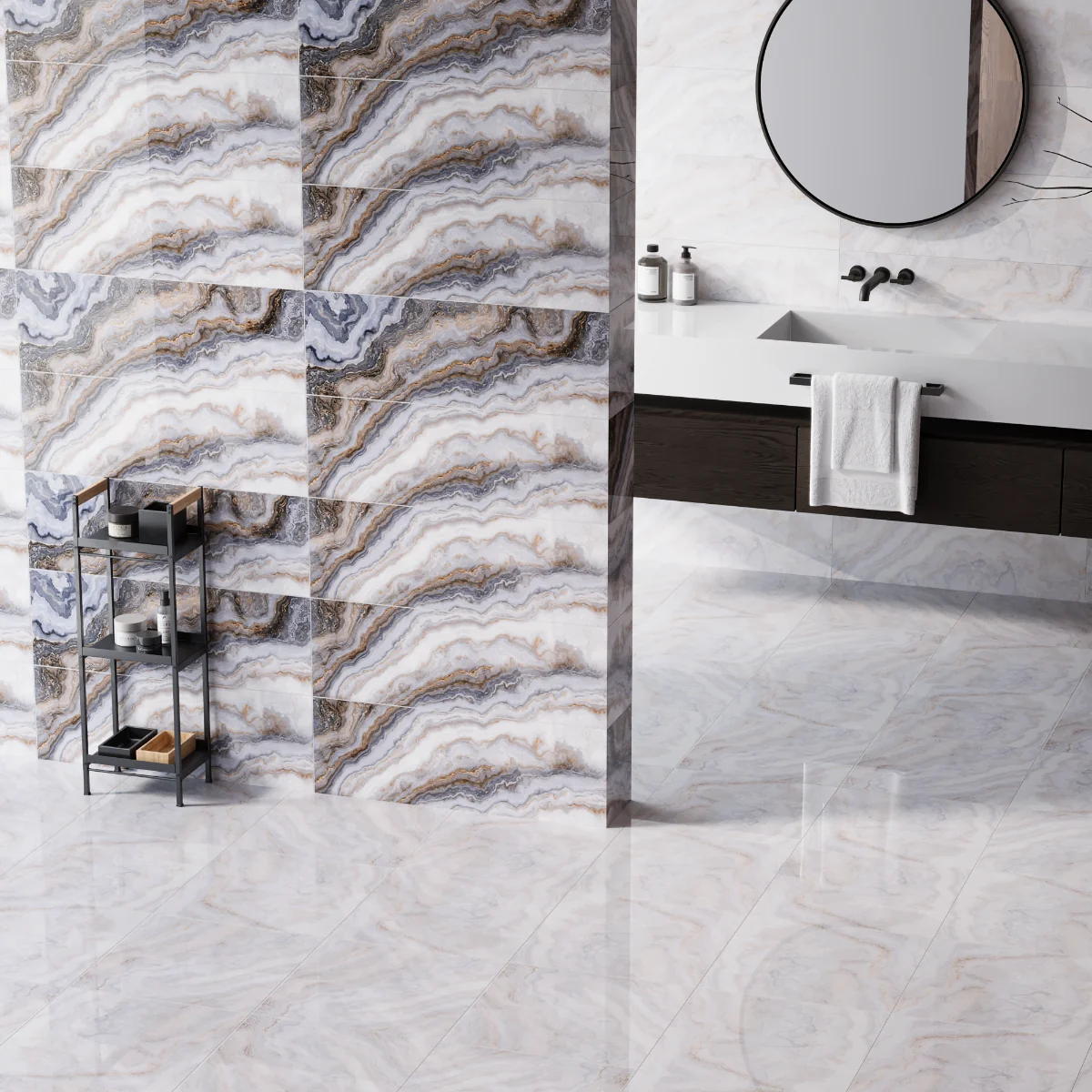 Faianta Alma Dark 25x75 Lucioasa