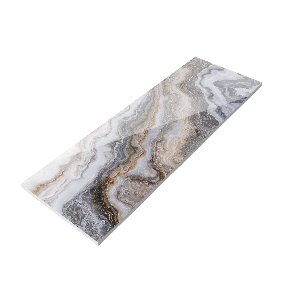 Faianta Alma Dark 25x75 Lucioasa