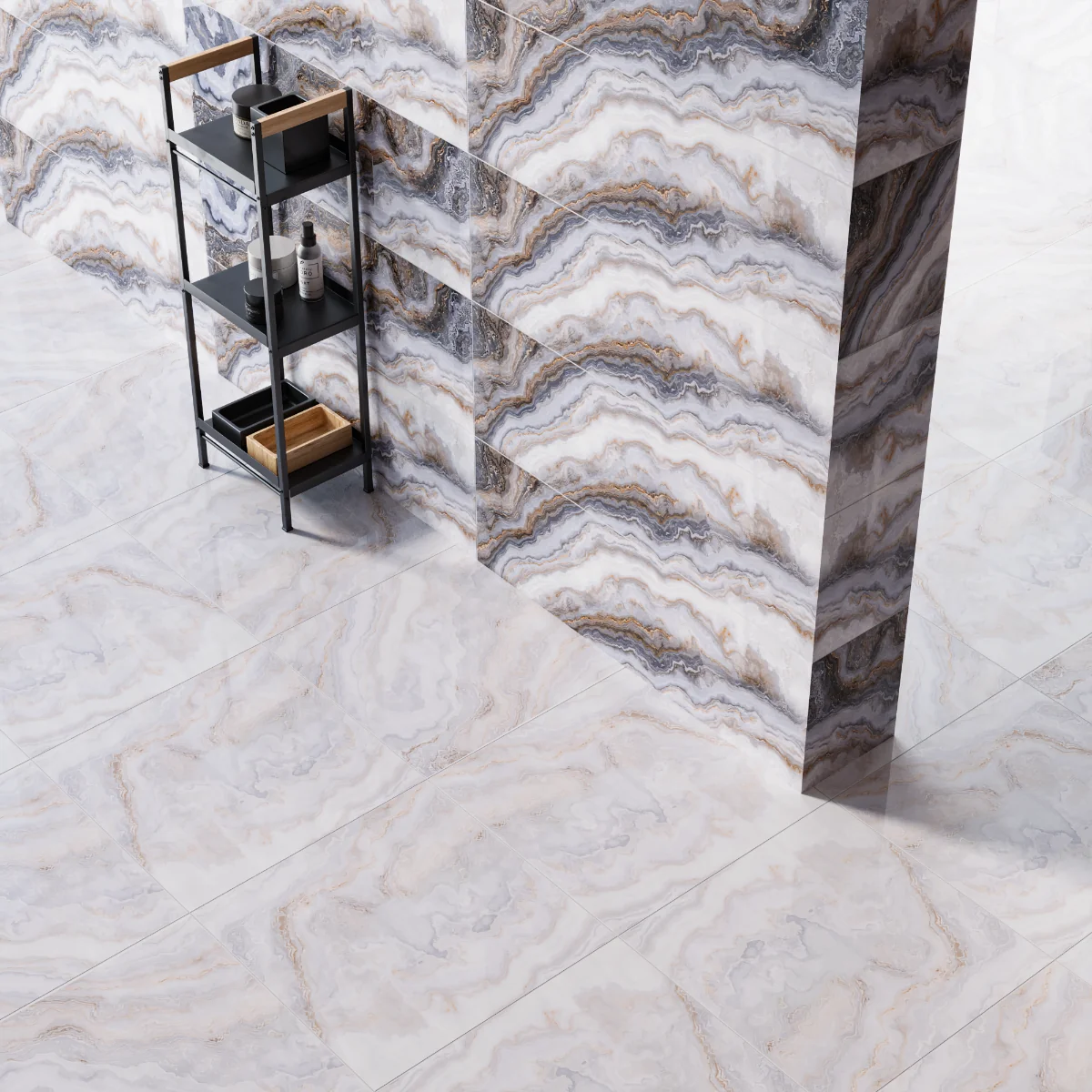 Faianta Alma Dark 25x75 Lucioasa