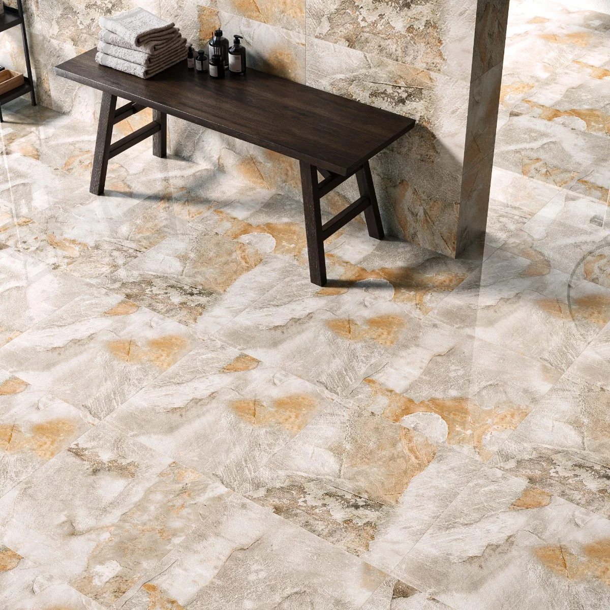 Gresie Interior Canyon Beige 42 x 42 Cm Mata Tip Piatra Naturala