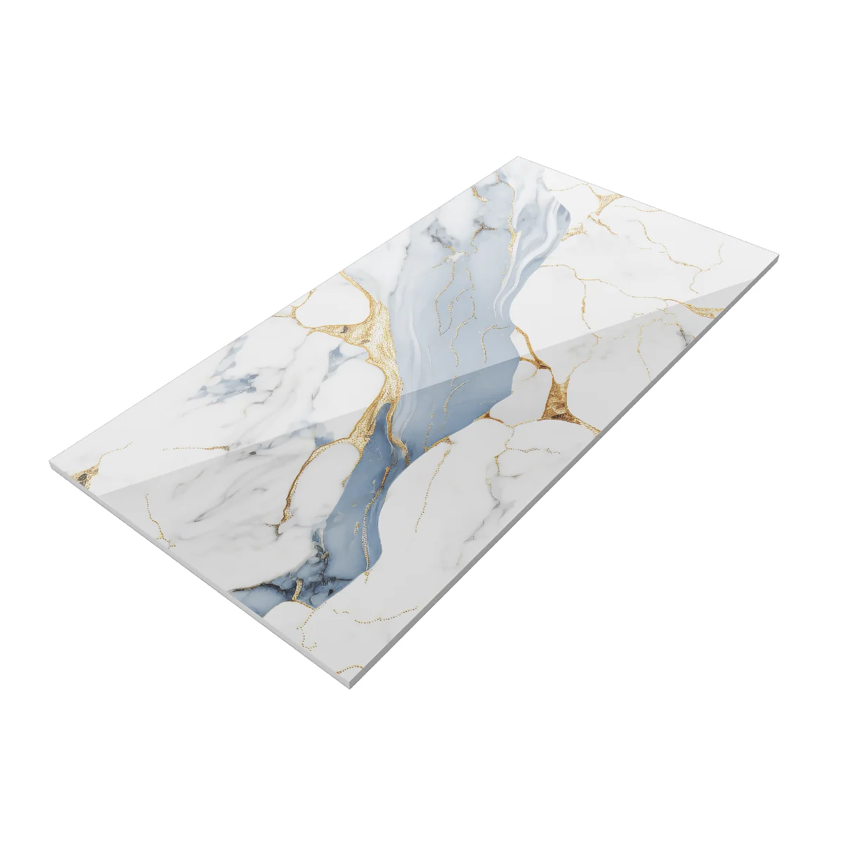 Gresie Exterior / Interior Portelanata Aqua Gold Insert 60 x 120 cm Lucioasa Rectificata