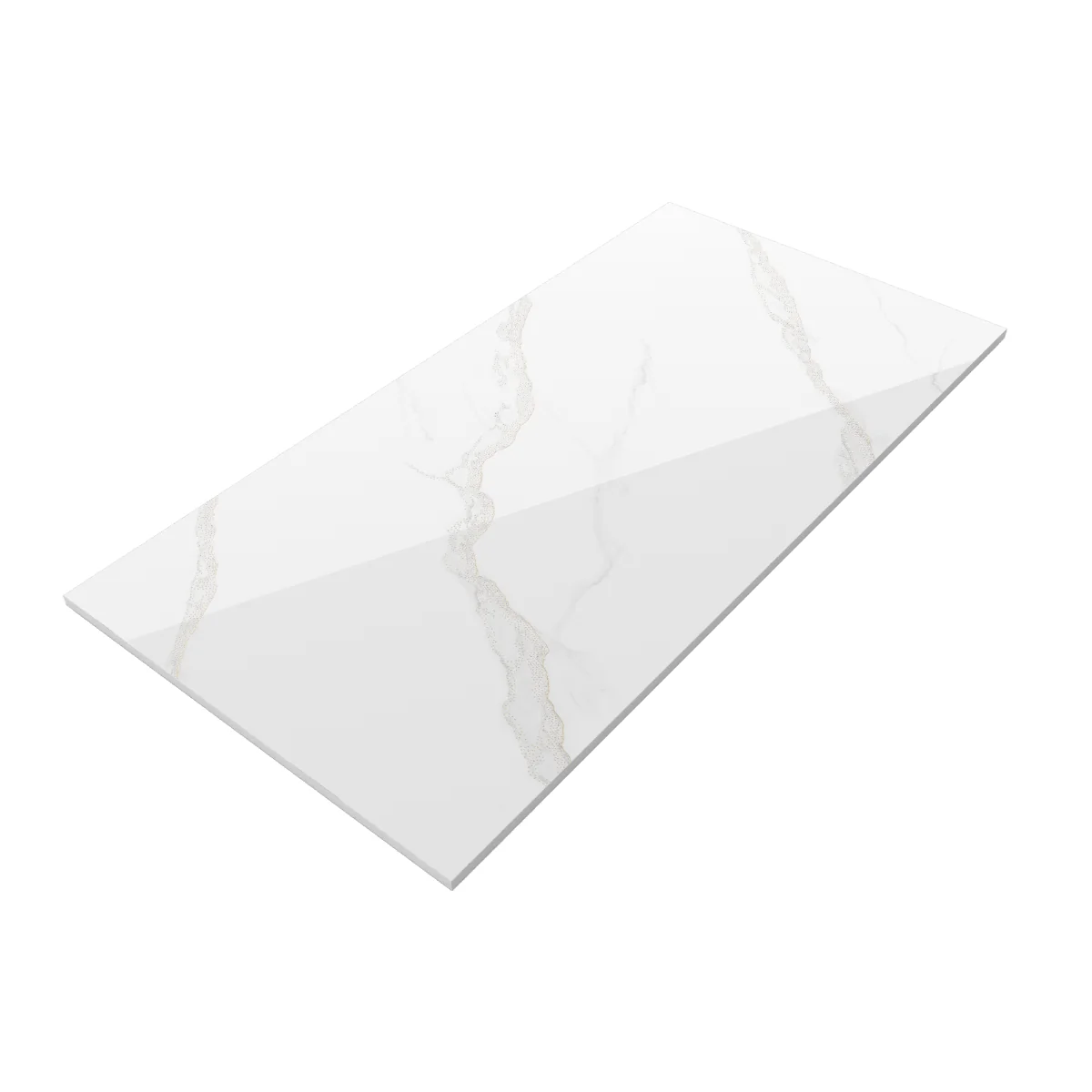 Gresie Rectificata Exterior / Interior Statuario Gold Insert 60 x 120 cm Lucioasa Portelanata Tip Marmura