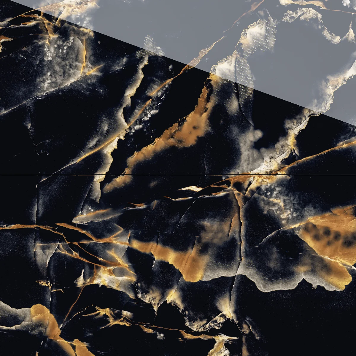 Gresie Exterior / Interior Portelanata Black Gold Insert 60 x 120 cm Lucioasa Rectificata Tip Marmura