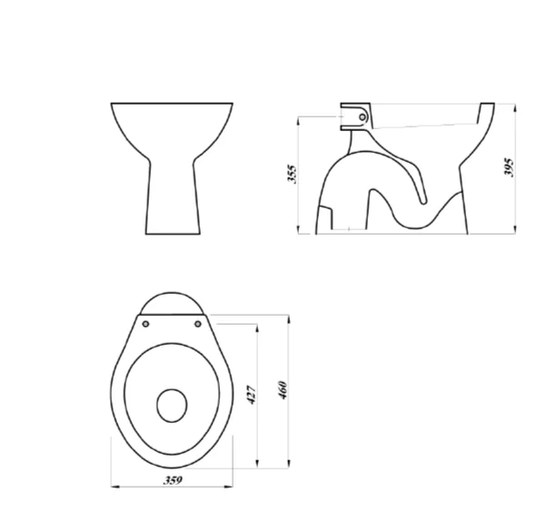 Vas WC Pe Pardoseala Civ Napoli Alb