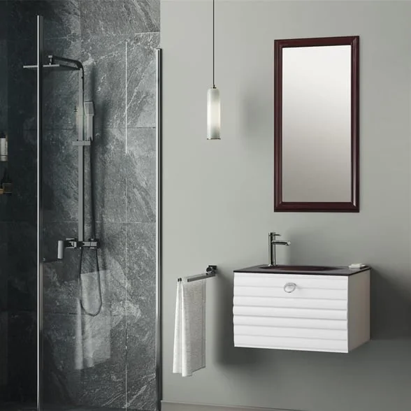 Set Mobilier Baie Orka Anzer Suspendat 3 Piese Alb 60 cm