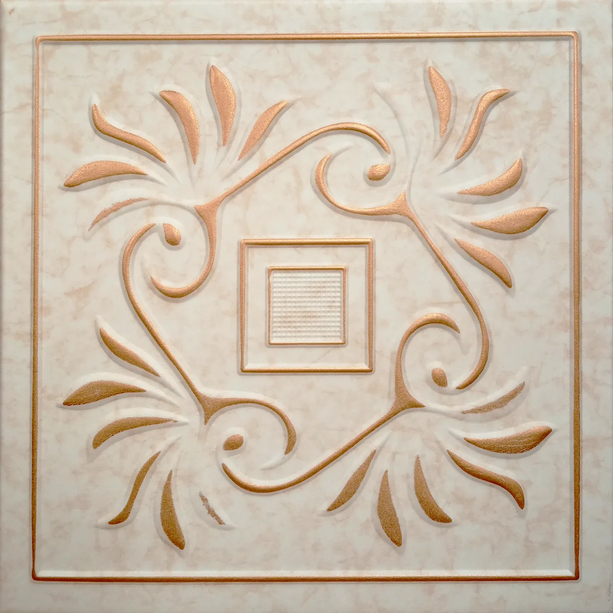 Tavan Fals Decorativ 51-ZL-59 Polistiren Extrudat Auriu 50x50x0.4 Cm