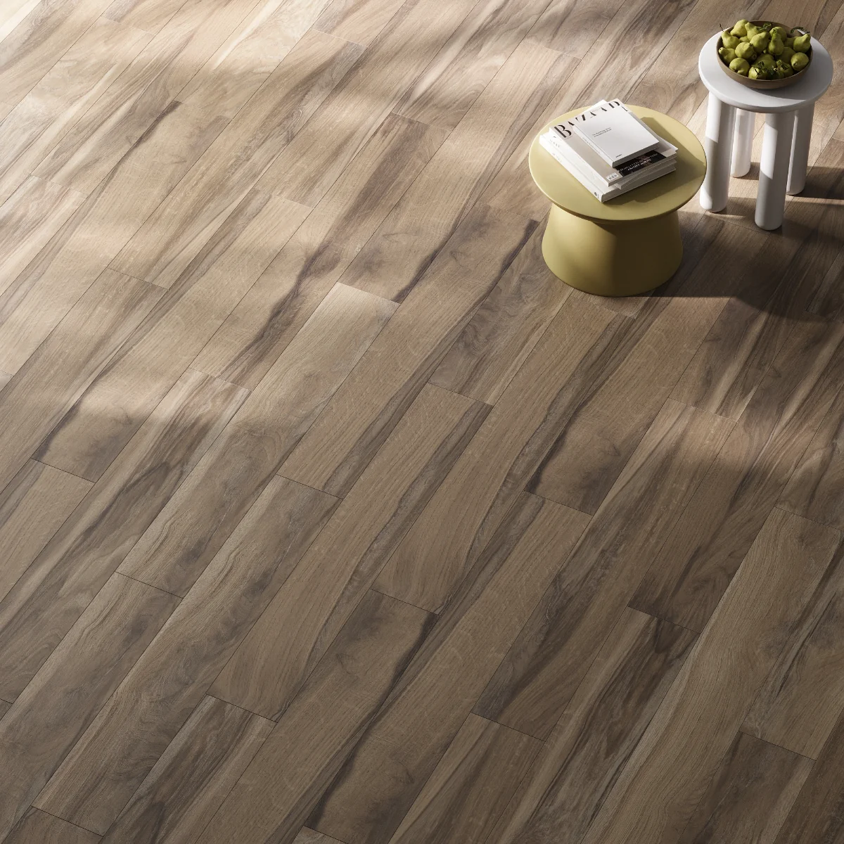 Gresie Tip Parchet Exterior / Interior Manoir Walnut 19.9 x 119.5 Cm Mată Porțelanată Rectificată