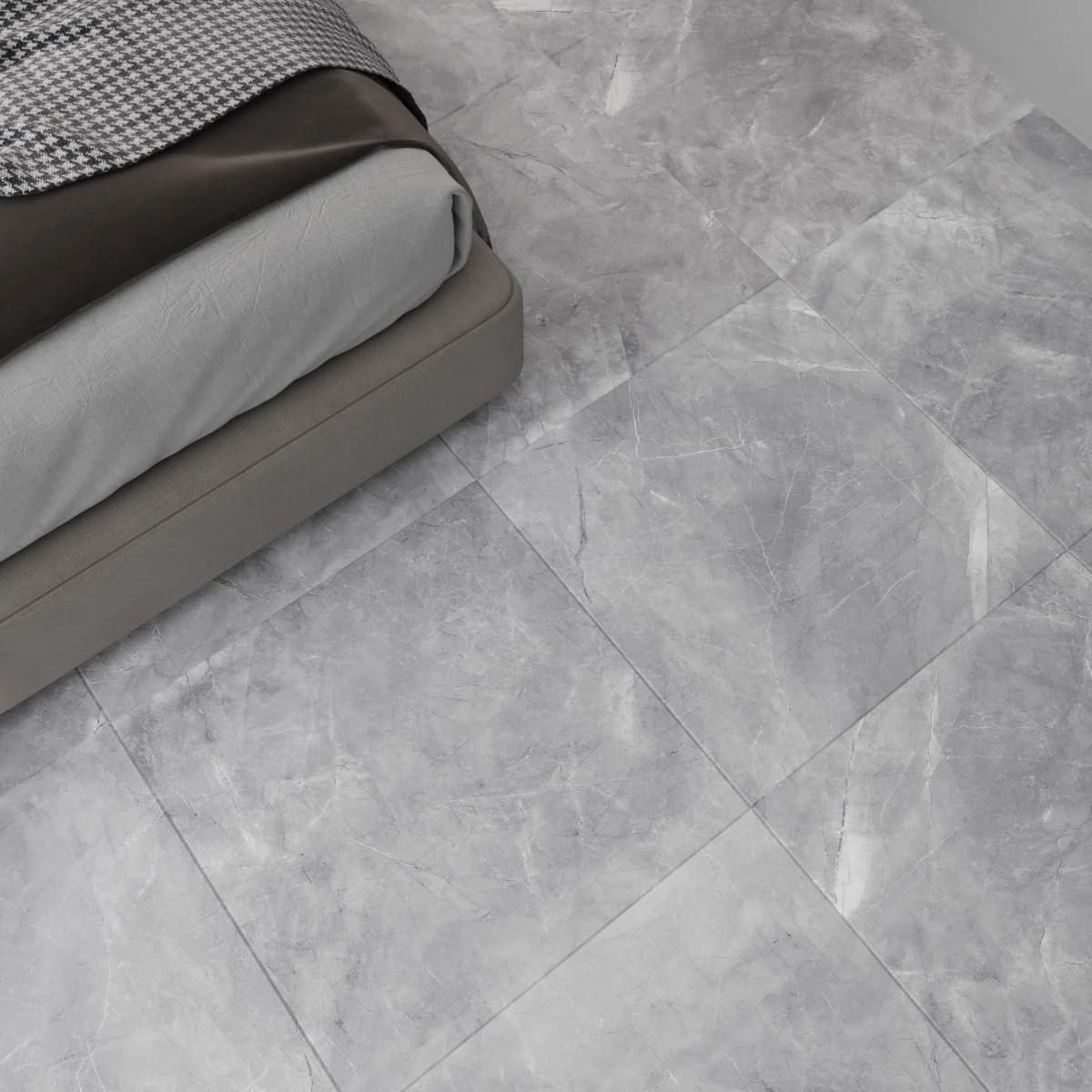 Gresie Exterior / Interior Porțelanată Pulpis Grey 29.7 x 59.7 cm Mată Rectificată Tip Marmură