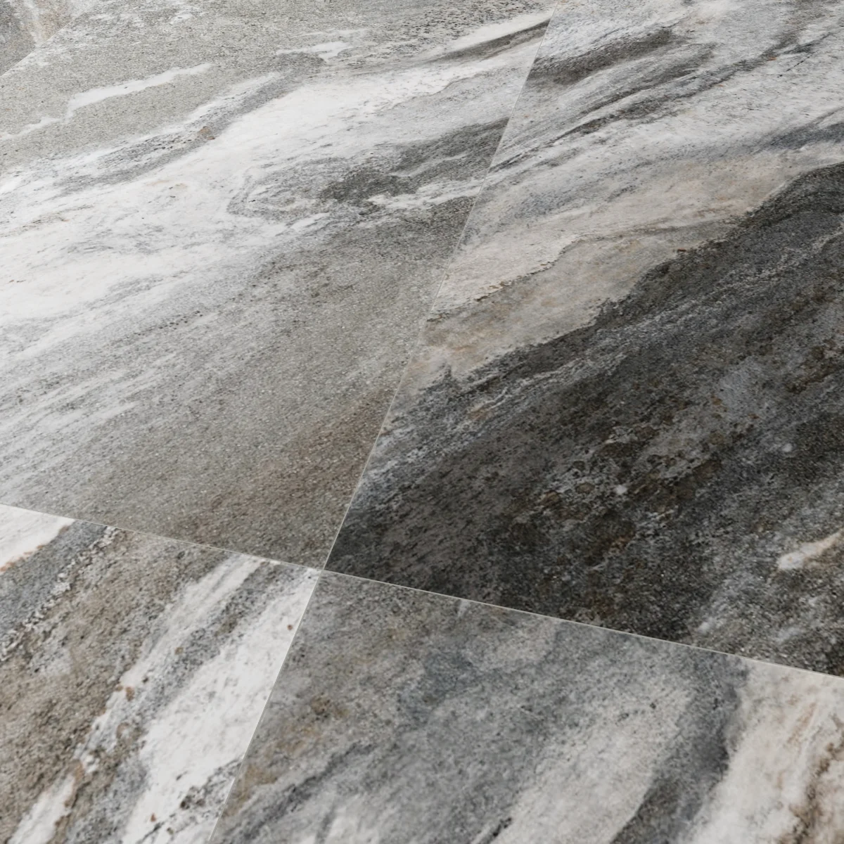 Gresie Exterior / Interior Antiderapantă Costa Grey 60 x 120 cm Mată Porțelanată Rectificată Tip Piatră Naturală