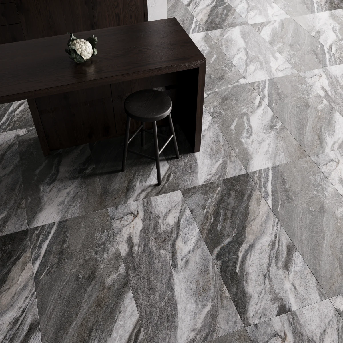 Gresie Exterior / Interior Antiderapantă Costa Grey 60 x 120 cm Mată Porțelanată Rectificată Tip Piatră Naturală