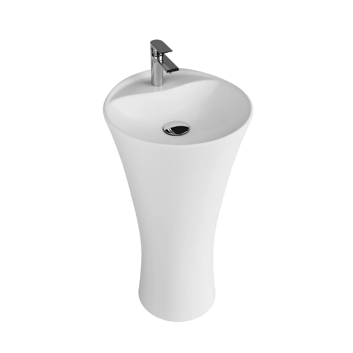 Lavoar Freestanding / Stativ Onda Alb 45x85 cm