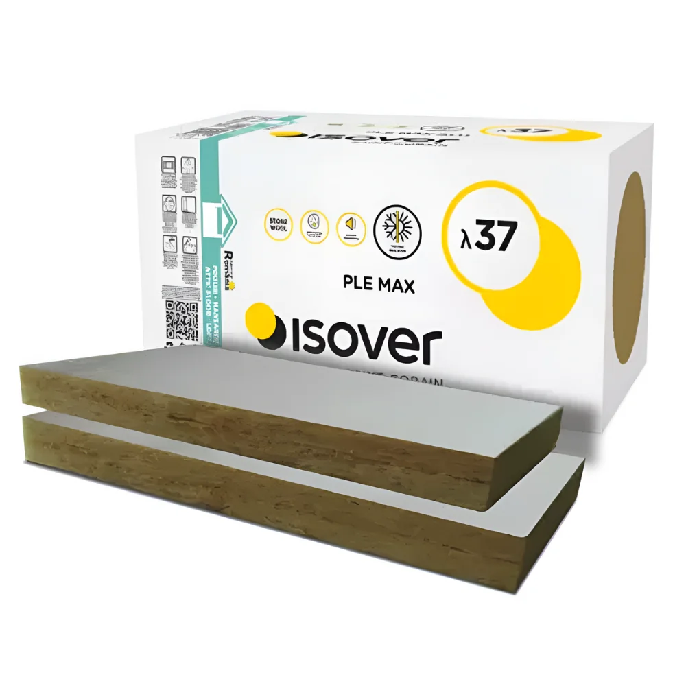 Vata Minerala Bazaltica Cu Aluminiu Isover PLE MAX ALU 100 mm 3.6 mp