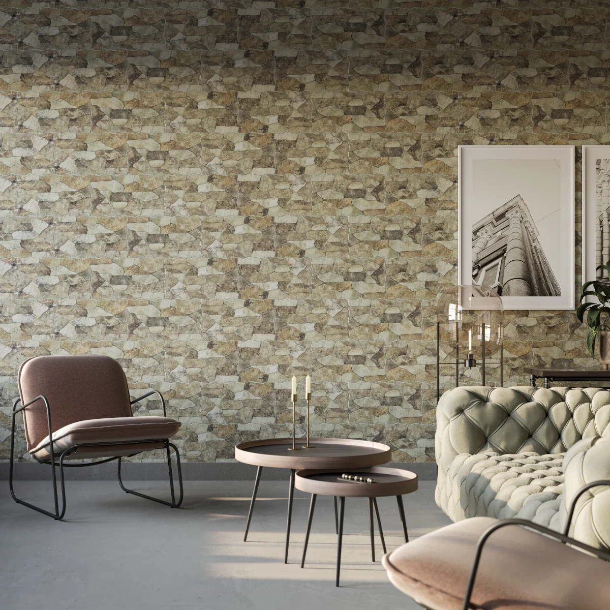 Placa Murala Portelanata Canyon Oxide 25X45 Mata