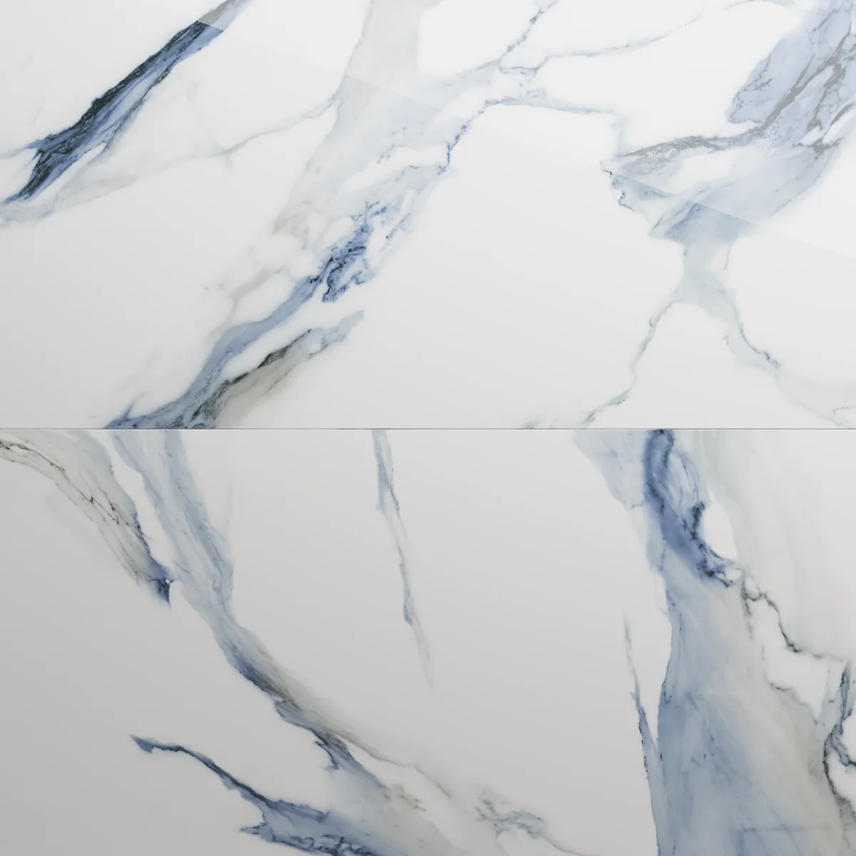 Gresie Exterior / Interior Portelanata Calacatta Aqua Blue 60 x 120 Cm Lucioasa Rectificata Tip Marmura