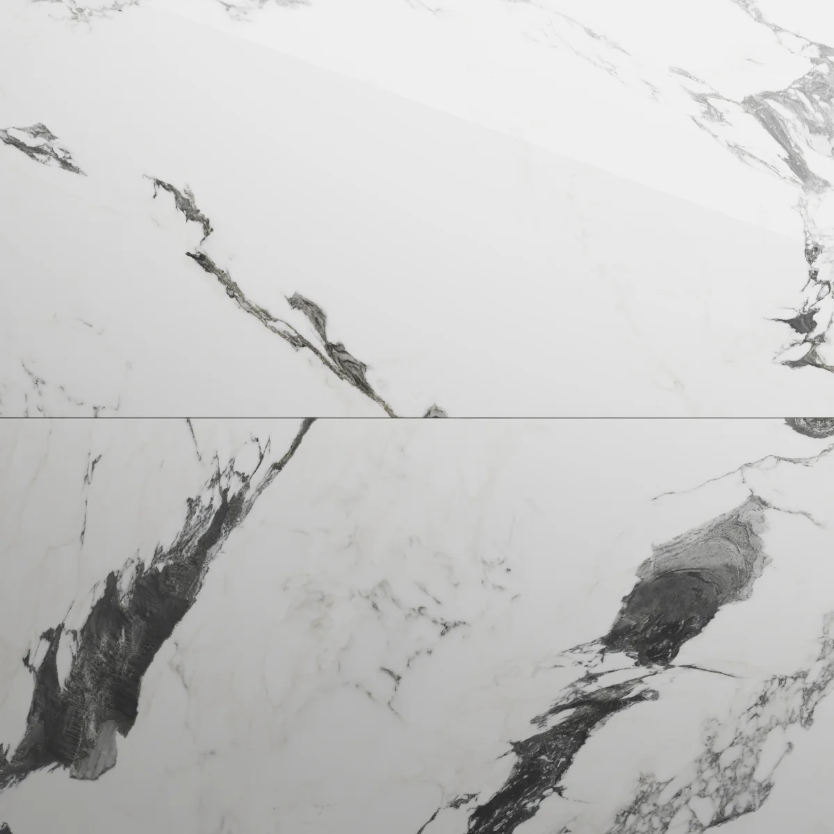 Gresie Exterior / Interior Portelanata Panda Marble White 60 x 120 Cm Lucioasa Rectificata Tip Marmura