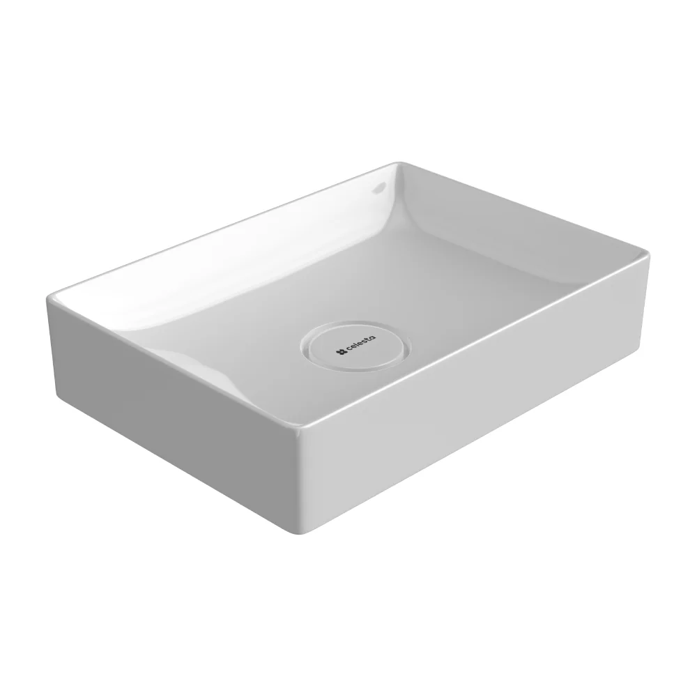 Lavoar Baie Pe Blat Celesta Toronto Dreptunghiular 50 x 36 x 11 cm Ceramica Alb