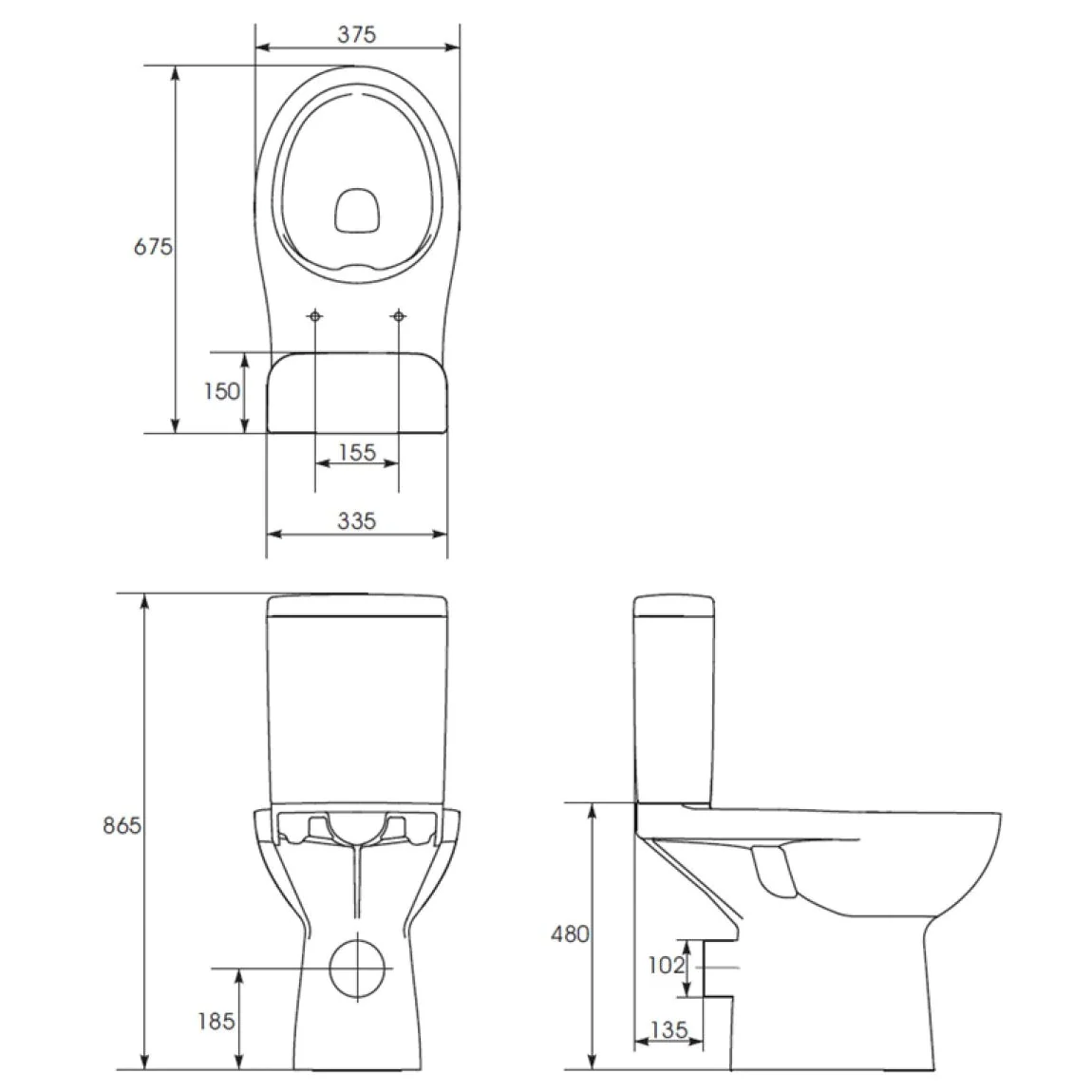 Set Vas WC Pe Pardoseala Rimless Cu Rezervor Cersanit 579 Etiuda Pentru Persoane Cu Dizabilitati + Mecanism