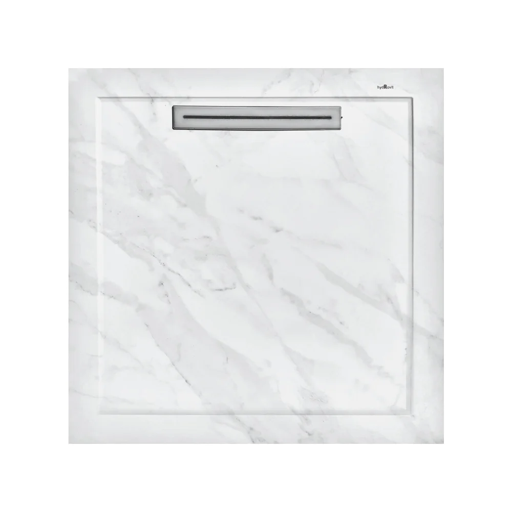 Cadita De Dus Patrat Agnes White Ceramica Cu Sifon De Scurgere 90 x 90 cm